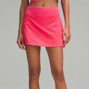 Lululemon Pace Rival Mid-Rise Skirt Long Pink Size 10 Tall